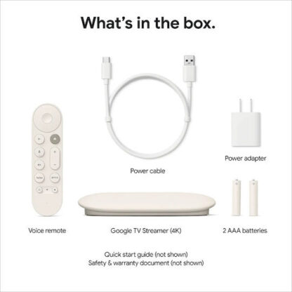 Google Media Player Google Tv Streamer 4k Bluetooth Wi-fi Android Tv 32 Gb Voice Control Remote White