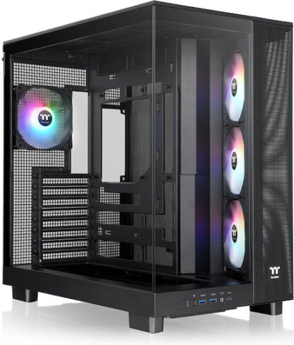 Thermaltake View 380 XL TG ARGB Gaming Midi Tower Κουτί Υπολογιστή με Πλαϊνό Παράθυρο Μαύρο