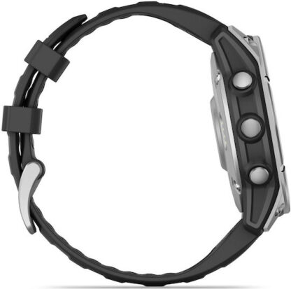Garmin Fenix E Stainless Steel 47mm Αδιάβροχο Smartwatch με Παλμογράφο (Μαύρο)