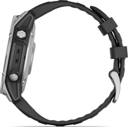 Garmin Fenix E Stainless Steel 47mm Αδιάβροχο Smartwatch με Παλμογράφο (Μαύρο)