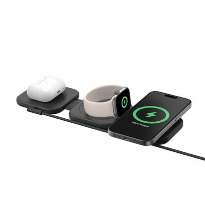 BOOSTCHARGE PRO 3IN1 FOLDING TRAVEL WIRELESS CHARGING PAD WITH QI2MAGNETIC 15W WITH TRAVEL TIPS