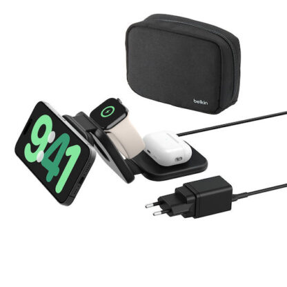 BOOSTCHARGE PRO 3IN1 FOLDING TRAVEL WIRELESS CHARGING PAD WITH QI2MAGNETIC 15W WITH TRAVEL TIPS