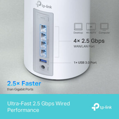 TP-LINK Deco BE65 BE9300 v1 WiFi Mesh Network Access Point Wi‑Fi 7 Single Band (2.4GHz) σε Διπλό Kit