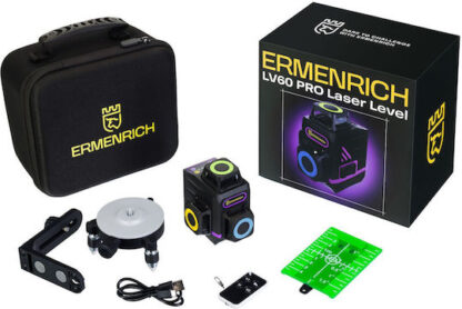 Ermenrich Pro LV60 PRO Γραμμικό Αλφάδι Laser Πράσινης Δέσμης