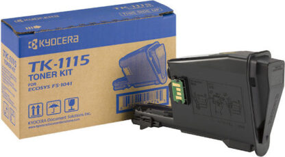 Kyocera TK-1115 Γνήσιο Toner Laser Εκτυπωτή Μαύρο 1600 Σελίδων (1T02M50NL1)