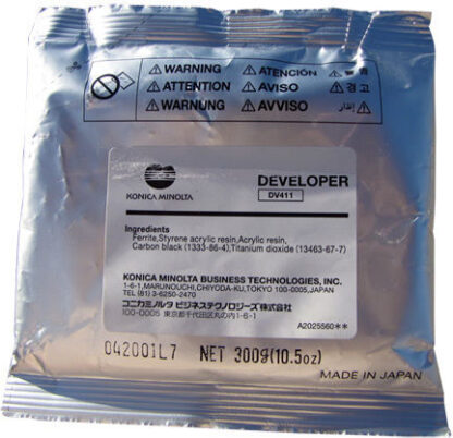 Konica Minolta DV411 Γνήσιο Developer Unit Laser Εκτυπωτή Μαύρο 110000 Σελίδων (A202500)