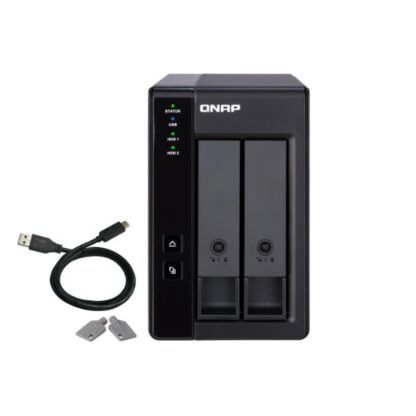 QNap Θήκη για 2 Σκληρούς Δίσκους 3.5" SATA III με σύνδεση USB 3.1 Type-C Κωδικός: TR-002