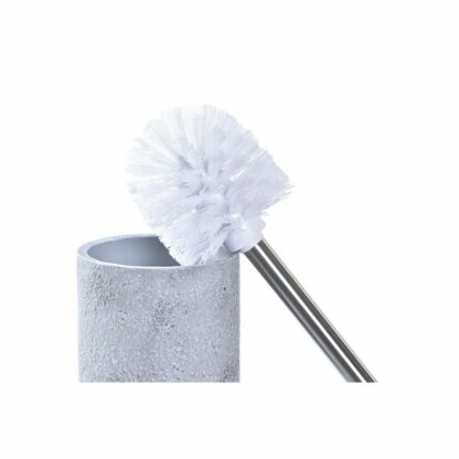 Βούρτσα Τουαλέτας DKD Home Decor Γκρι Ασημί Ανοξείδωτο ατσάλι Τσιμέντο Scandi 10 x 10 x 40 cm
