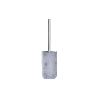Βούρτσα Τουαλέτας DKD Home Decor Γκρι Ασημί Ανοξείδωτο ατσάλι Τσιμέντο Scandi 10 x 10 x 40 cm