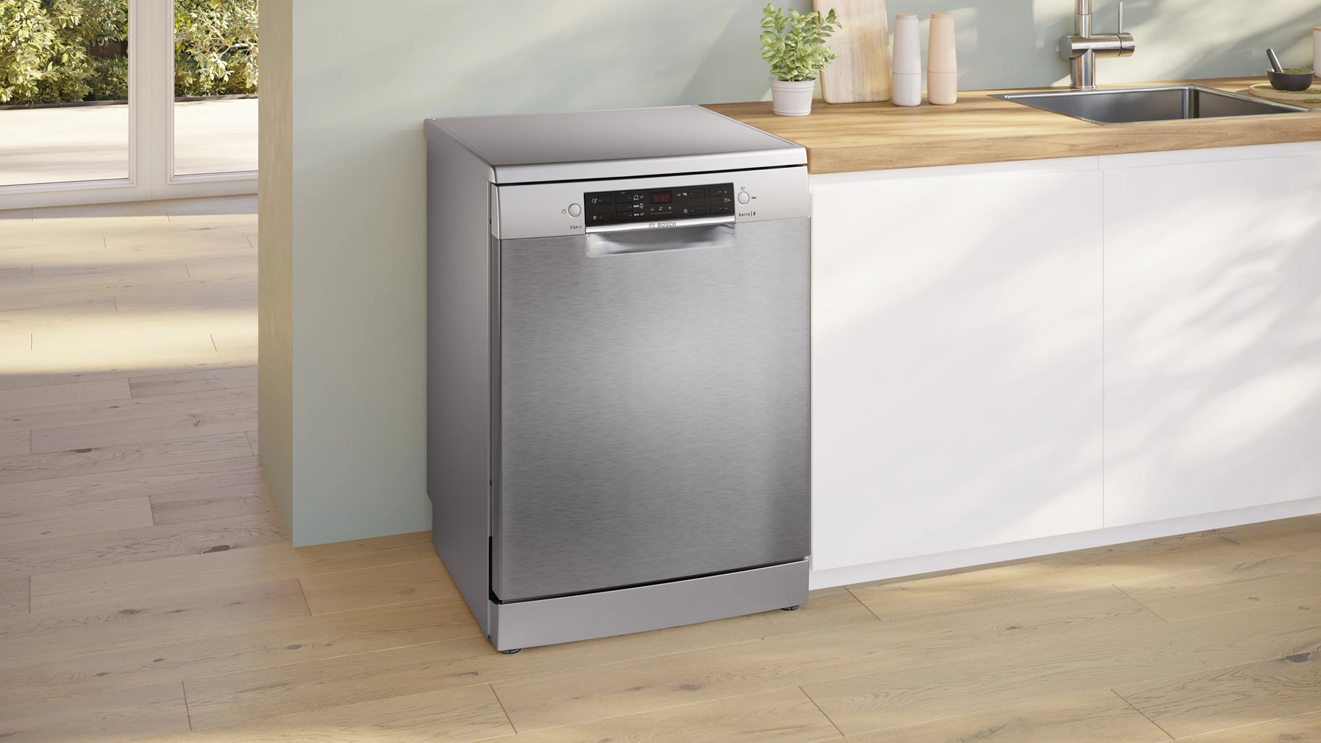 Bosch Serie 2 SMS25GI09F dishwasher Freestanding 12 place settings E Bosch Serie 2 SMS25GI09F dishwasher Freestanding 12 place settings E
