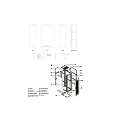 RACK IP20 RSA 42U 800X1200 NERO SMONTATO (WPN-RSA-42812-BS)