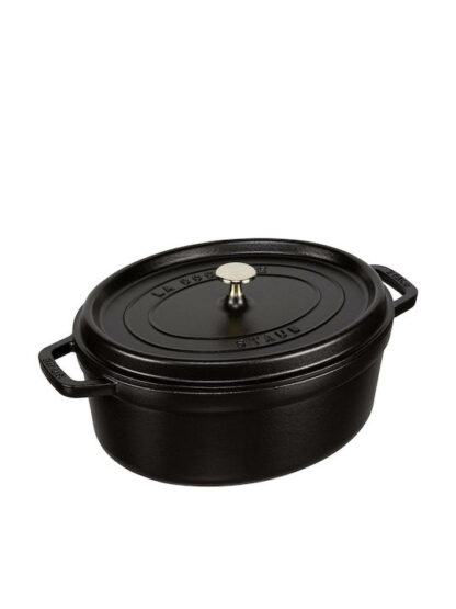 Staub Oval Cocotte Βαθιά Κατσαρόλα από Μαντέμι 5.5lt / 31cm Black Κωδικός: 40509-319-0