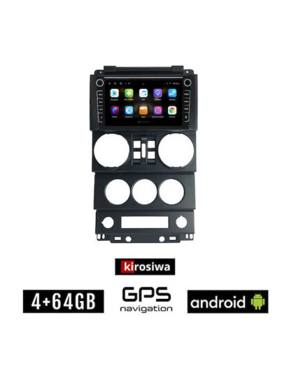 Kirosiwa Ηχοσύστημα Αυτοκινήτου για Jeep Wrangler 2006-2011 (Bluetooth/USB/WiFi/GPS/Apple-Carplay/Android-Auto) με Οθόνη Αφής 8" Κωδικός: GS3320