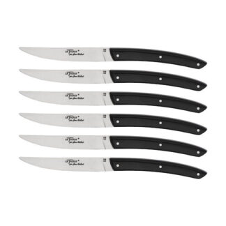 Laguiole Jean Dubost Steak Knife Set 6 pcs., olive