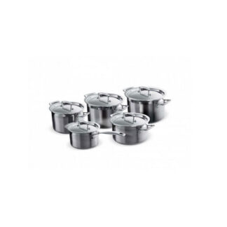 Le Creuset 3-Ply 3Ply five-piece fivepiece saucepan set stainless steel (96209400001000)