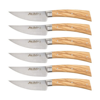 Laguiole Jean Dubost Steak Knife Set 6pcs., Oak Wood
