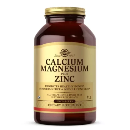 Solgar Calcium Magnesium Plus Zinc 250 Tablets