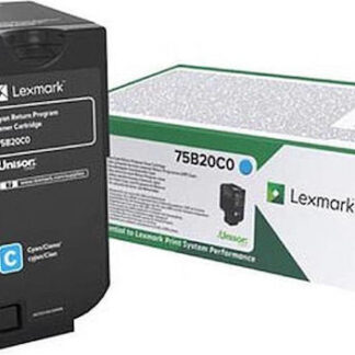 Lexmark 75B20C0 Γνήσιο Toner Laser Εκτυπωτή Κυανό Return Program 10000 Σελίδων