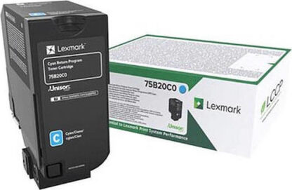 Lexmark 75B20C0 Γνήσιο Toner Laser Εκτυπωτή Κυανό Return Program 10000 Σελίδων