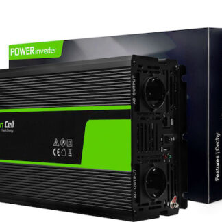 Green Cell INV22 power adapter/inverter Auto 1500 W Black