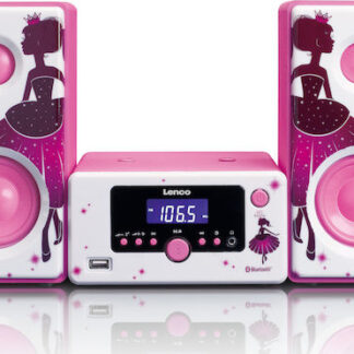 Lenco Ηχοσύστημα 2.0 MC-020 MC-020P 10W με Digital Media Player, WiFi και Bluetooth Ροζ