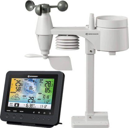 Bresser Wifi Color Weather Center With 5in1 Profi Sensor 7002580 Ασύρματος Μετεωρολογικός Σταθμός Ψηφιακός Επίτοιχος / Επιτραπέζιος Μαύρος