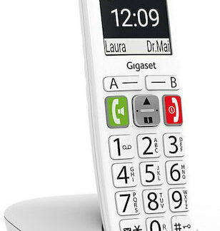 Gigaset Comfort 500A Ασύρματο Τηλέφωνο Duo με Ελληνικό Μενού Silver/Black