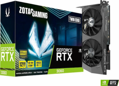 Zotac GeForce RTX 3060 12GB GDDR6 Twin Edge Κάρτα Γραφικών Κωδικός: ZT-A30600E-10M