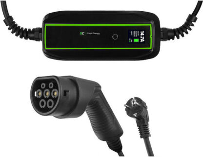 Green Cell PowerCable Φορητός Μονοφασικός Σταθμός Φόρτισης 3.6kW με Ενσωματωμένο Καλώδιο Type 2 (EV16)