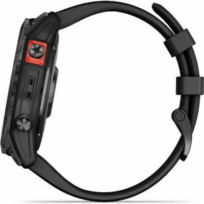 Garmin Fenix 7X Solar Stainless Steel 51mm Αδιάβροχο Smartwatch με Παλμογράφο (Slate Grey with Black Band)