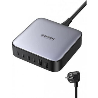 Ugreen Βάση Φόρτισης GaN με Θύρα USB-A και 4 Θύρες USB-C 300W Power Delivery σε Μαύρο χρώμα (Nexode)