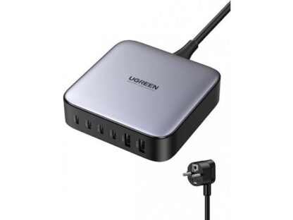 Ugreen Βάση Φόρτισης με 2 Θύρες USB-A και 4 Θύρες USB-C 200W Power Delivery / Quick Charge 2.0 σε Μαύρο χρώμα (Nexode GaN CD271)