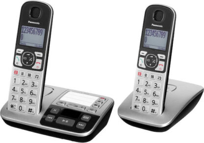 Panasonic KX-TGE522 Ασύρματο Τηλέφωνο Duo Ασημί