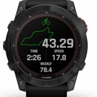Garmin Fenix 7 Stainless Steel 47mm Αδιάβροχο Smartwatch με Παλμογράφο (Silver with Graphite Band)