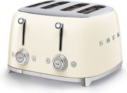 Smeg Φρυγανιέρα 4 Θέσεων 2000W Μπεζ Κωδικός: TSF03CREU