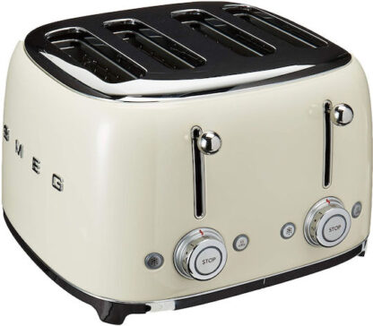 Smeg Φρυγανιέρα 4 Θέσεων 2000W Μπεζ Κωδικός: TSF03CREU