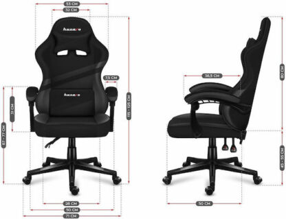Huzaro Force 4.4 Καρέκλα Gaming Δερματίνης Carbon