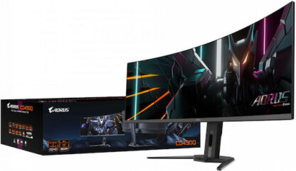 Gigabyte AORUS CO49DQ Ultrawide OLED HDR Gaming Monitor 49" 5120x1440 144Hz με Χρόνο Απόκρισης 0.03ms GTG