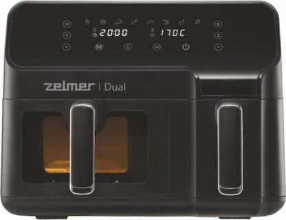 Zelmer Air Fryer με Διπλό Αποσπώμενο Κάδο 9lt Μαύρο ZAF9000