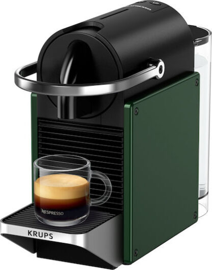 Krups Pixie Καφετιέρα για Κάψουλες Nespresso Πίεσης 19bar Πράσινη