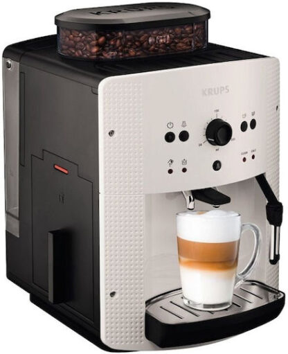 Krups Αυτόματη Μηχανή Espresso 1450W Πίεσης 15bar με Μύλο Άλεσης Λευκή EA810570