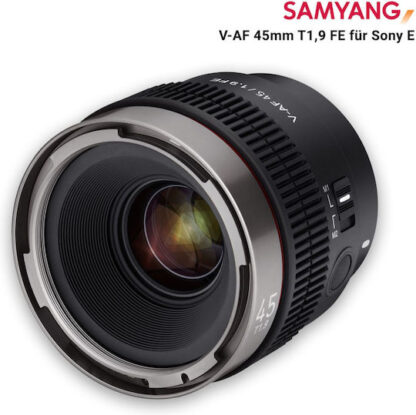 Samyang Full Frame Φωτογραφικός Φακός Cine V-AF 45mm T1.9 FE Standard Zoom για Sony E Mount Μαύρος