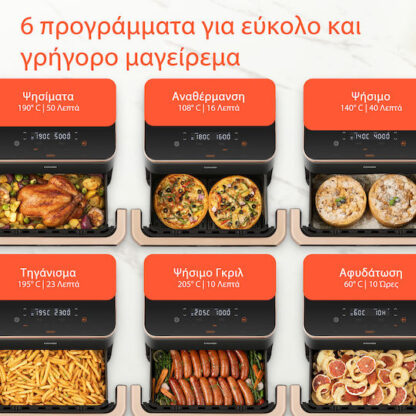 Cosori Dual Blaze TwinFry Air Fryer με Wi-Fi & Διπλό Αποσπώμενο Κάδο 10lt Μαύρο