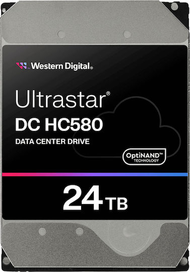 Western Digital Ultrastar DC HC580 24TB HDD Σκληρός Δίσκος 3.5" SATA III 7200rpm με 512MB Cache για Server / Καταγραφικό Κωδικός: 0F62796