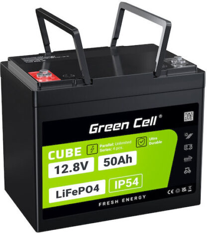 Green Cell Ανταλλακτική Μπαταρία 50Ah 12.8V 640Wh για Ηλεκτρικό Scooter σε Μαύρο Χρώμα