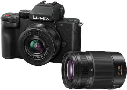 Panasonic Lumix DC-G100D Mirrorless Φωτογραφική Μηχανή Kit (G Vario 12-60mm F3.5-5.6 Asph. Power OIS + G 35-100mm F/4-5.6 OIS) Μαύρη