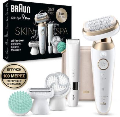 Braun Silk Epil 9 Flex Αποτριχωτική Μηχανή Epilator για Πρόσωπο, Σώμα & Μπικίνι