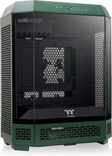 Thermaltake The Tower 600 Gaming Midi Tower Κουτί Υπολογιστή με Πλαϊνό Παράθυρο Racing Green