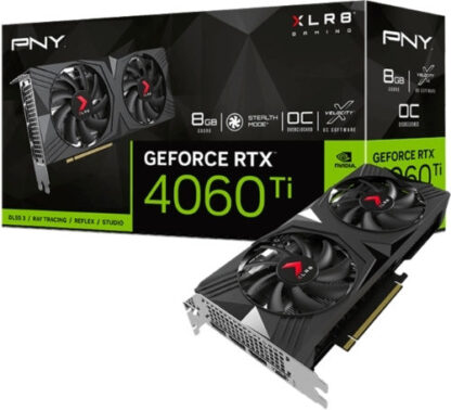 PNY GeForce RTX 4060 Ti 8GB GDDR6 VERTO OC Κάρτα Γραφικών Κωδικός: VCG4060T8DFXPB1-O