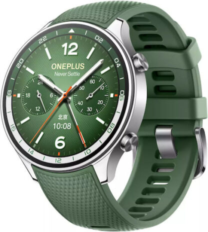 OnePlus Watch 2R Stainless Steel 47mm με Παλμογράφο (Πράσινο)